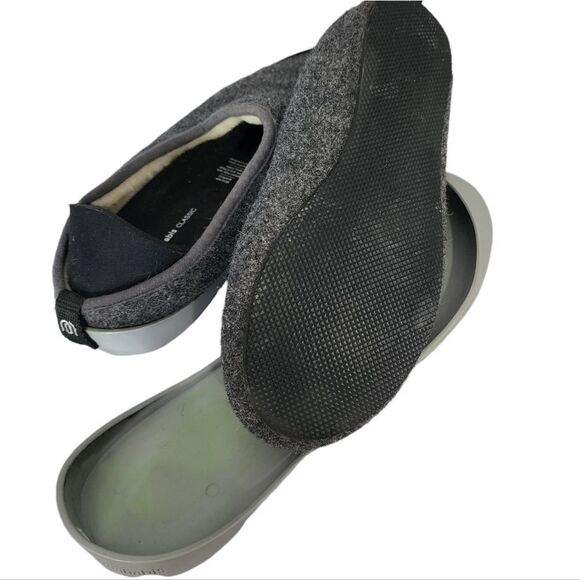 Mahabis Classic Wool Grey Removable Sole Slippers 38 - Picture 4 of 6